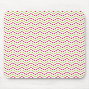 Roze en Limoen Chevron Muismat