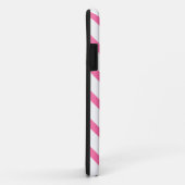 Roze en Limoen Chevron Stripes Monogram Hoesje (Achterkant/rechts)