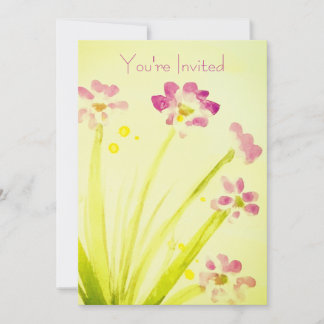 Roze en Limoen Floral Kaart