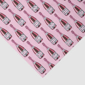 Roze en luipaard print verjaardagsfles champagne tissuepapier (Detail)