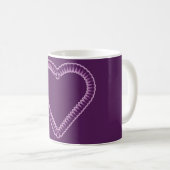 Roze en magenta harten op mok (Voorkant rechts)