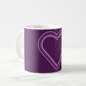 Roze en magenta harten op mok (Voorkant links)