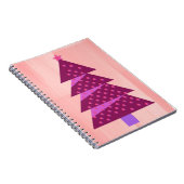 Roze en magenta Kerstboom Art Journal Notitieboek (Rechterzijde)