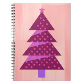 Roze en magenta Kerstboom Art Journal Notitieboek (Voorkant)
