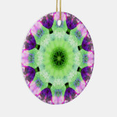 Roze en Magenta Mandala Ronde Ornament (Rechts)