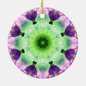 Roze en Magenta Mandala Ronde Ornament (Achterkant)