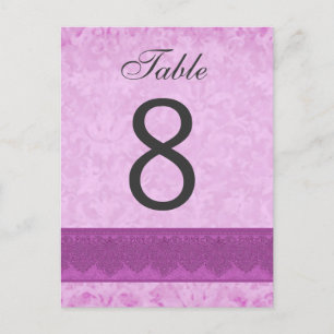 Roze en Magenta Trouwtafel nummer 8 V200 Briefkaart