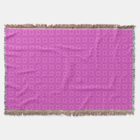 Roze en Magenta Welsh Tapestry Patroon Deken (Voorkant)