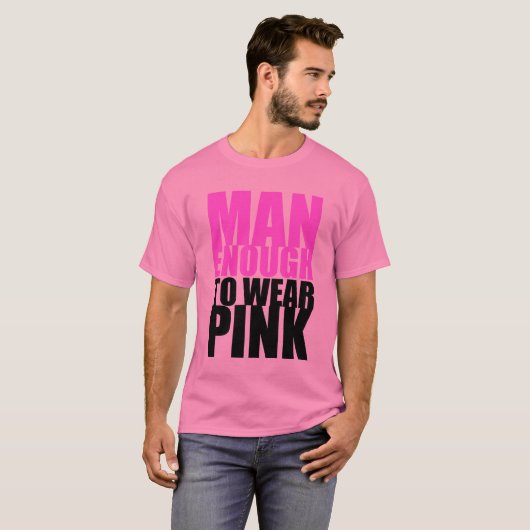 Roze en manly t-shirt (Voorkant volledig)