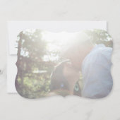 Roze en marineblauw lachen sparen de datumkaart save the date (Achterkant)