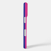 Roze en marineblauw monogrammetjes met strepen Case-Mate iPhone case (Achterkant / Rechts)
