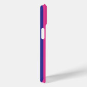 Roze en marineblauwe monogramstrepen Case-Mate iPhone case (Achterkant / Rechts)