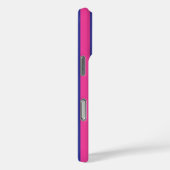 Roze en marineblauwe monogramstrepen Case-Mate iPhone case (Achterkant / Rechts)