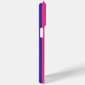 Roze en marineblauwe monogramstrepen Case-Mate iPhone case (Achterkant / Rechts)