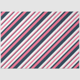Roze en marineblauwe nautische serie ontwerp 10 tissuepapier