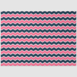 Roze en marineblauwe nautische serie ontwerp 1 tissuepapier