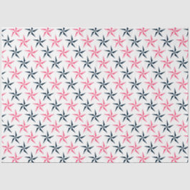 Roze en marineblauwe nautische serie ontwerp 2 tissuepapier