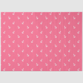 Roze en marineblauwe nautische serie ontwerp 9 tissuepapier