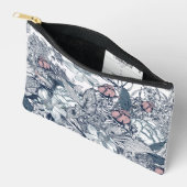 Roze en marineblauwe toile etui (Open)