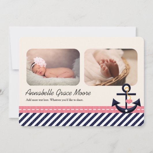 Roze en marinescheepvaartbekendmaking aankondiging (Achterkant)