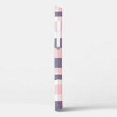 Roze en marineslag, gevlekt, tartan naadloos Case-Mate iPhone case (Achterkant / Links)