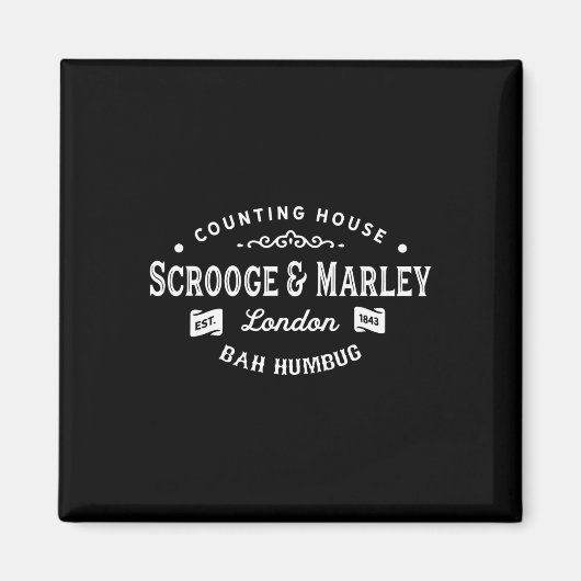 Roze en Marley Counting House Kerstcarol Magneet (Voorkant)