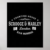 Roze en Marley Counting House Kerstcarol Poster (Voorkant)