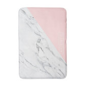 Roze en marmer badmat (Voorkant Verticaal)