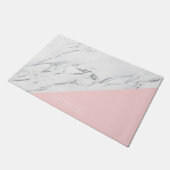 Roze en marmer deurmat (Schuin)