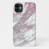 Roze en marmer Iphone-draagtas Case-Mate iPhone Case (Achterkant)