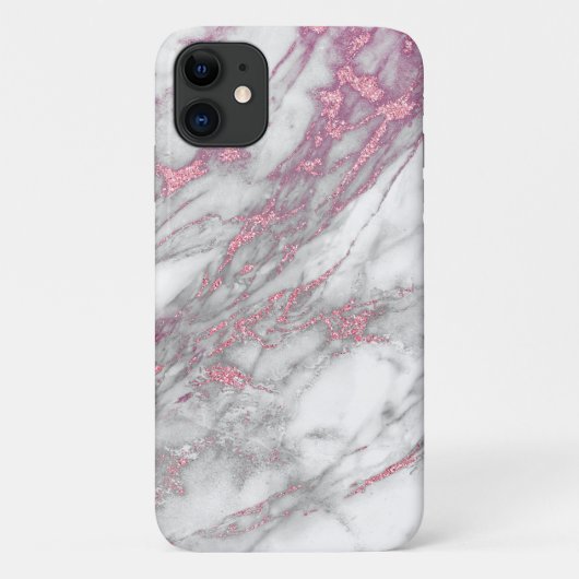 Roze en marmer Iphone-draagtas Case-Mate iPhone Case (Achterkant)
