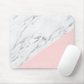 Roze en marmer muismat (Met muis)