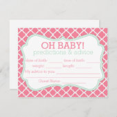 Roze en Marokkaanse voorspellingen en advies Kaart (Voorkant / Achterkant)