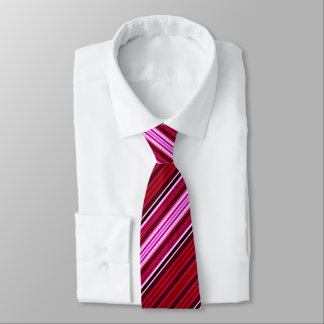 Roze en Maroon strepen Stropdas