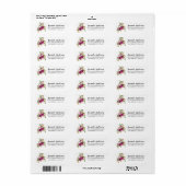 Roze en Marsala Bloemen Bruidsdouche Labels (Full Sheet)