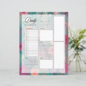 Roze en mauve bloemendagplanner (Staand voorkant)