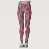 roze en mauve Camo abstract Leggings (Voorkant)