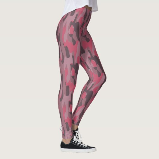 roze en mauve Camo abstract Leggings (Rechts)