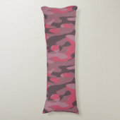 roze en mauve Camo abstract Lichaamskussen (Voorkant Verticaal)