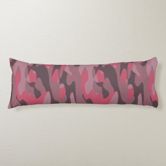 roze en mauve Camo abstract Lichaamskussen (Voorkant)
