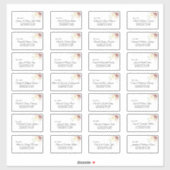 Roze en Mauve  Floral Guest Adresetiketten Sticker (Vel)