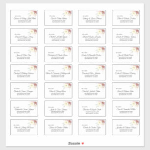 Roze en Mauve Floral Guest Adresetiketten Sticker