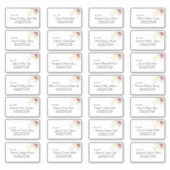 Roze en Mauve  Floral Guest Adresetiketten Sticker (Voorkant)