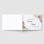 Roze en Mauve  Floral Wedding Guest Book Gastenboek (Volledig)