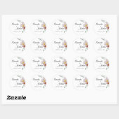 Roze en Mauve  Floral Wedding Stickers (Vel)