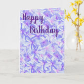 Roze en mauve frangipani bloemen, verjaardagskaart kaart (Gele Bloem)