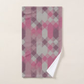 roze en mauve geometrisch bad handdoek (Handdoek)