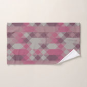 roze en mauve geometrisch bad handdoek (Handdoek)