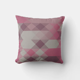 roze en mauve geometrisch kussen