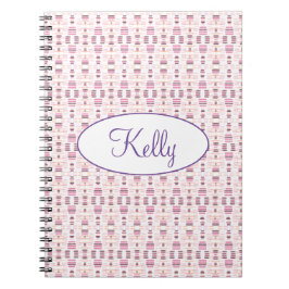 Roze en Mauve gepattereerd Notitieboek